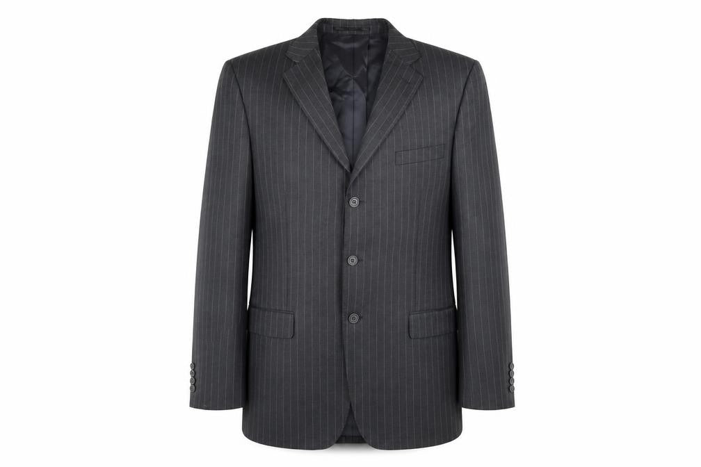 Mens 42 Chest Regular Jaeger Grey Three-Button Blazer