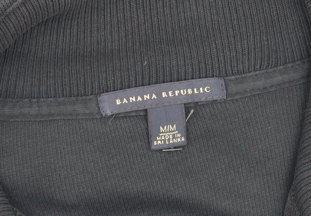 Banana Republic Men's Black M Lightweight 1/2 Zip Sweatshirt