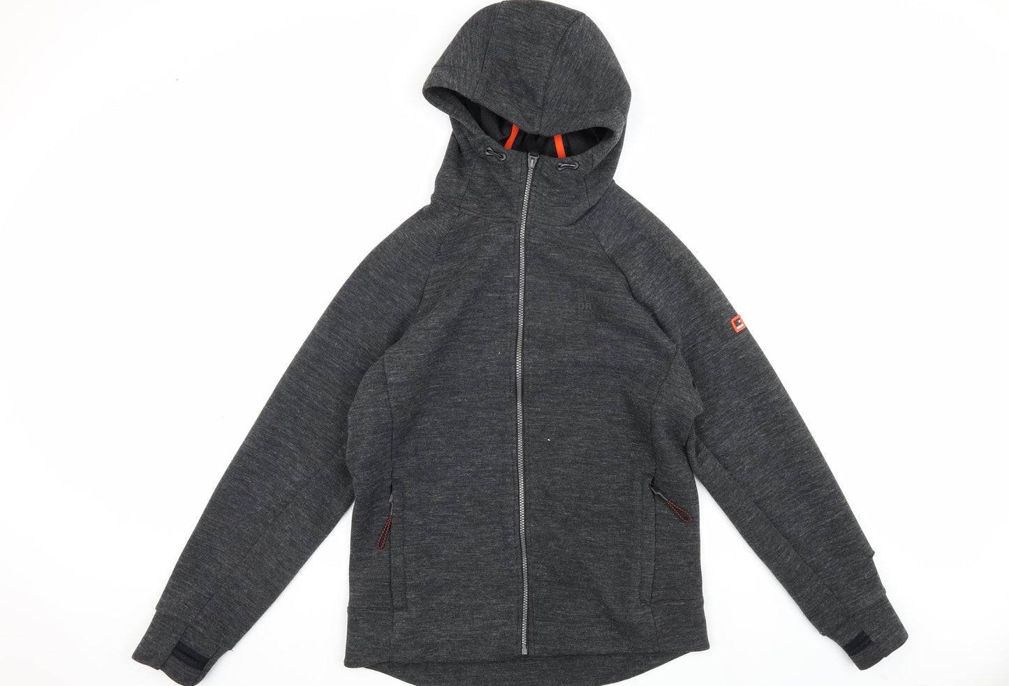 Superdry Men's Grey Hooded Jacket, Size M
