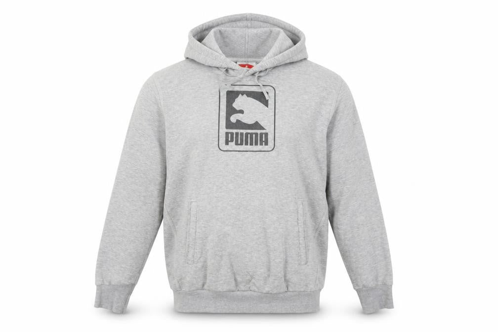 Mens UK S Regular PUMA Grey Pullover Hoodie