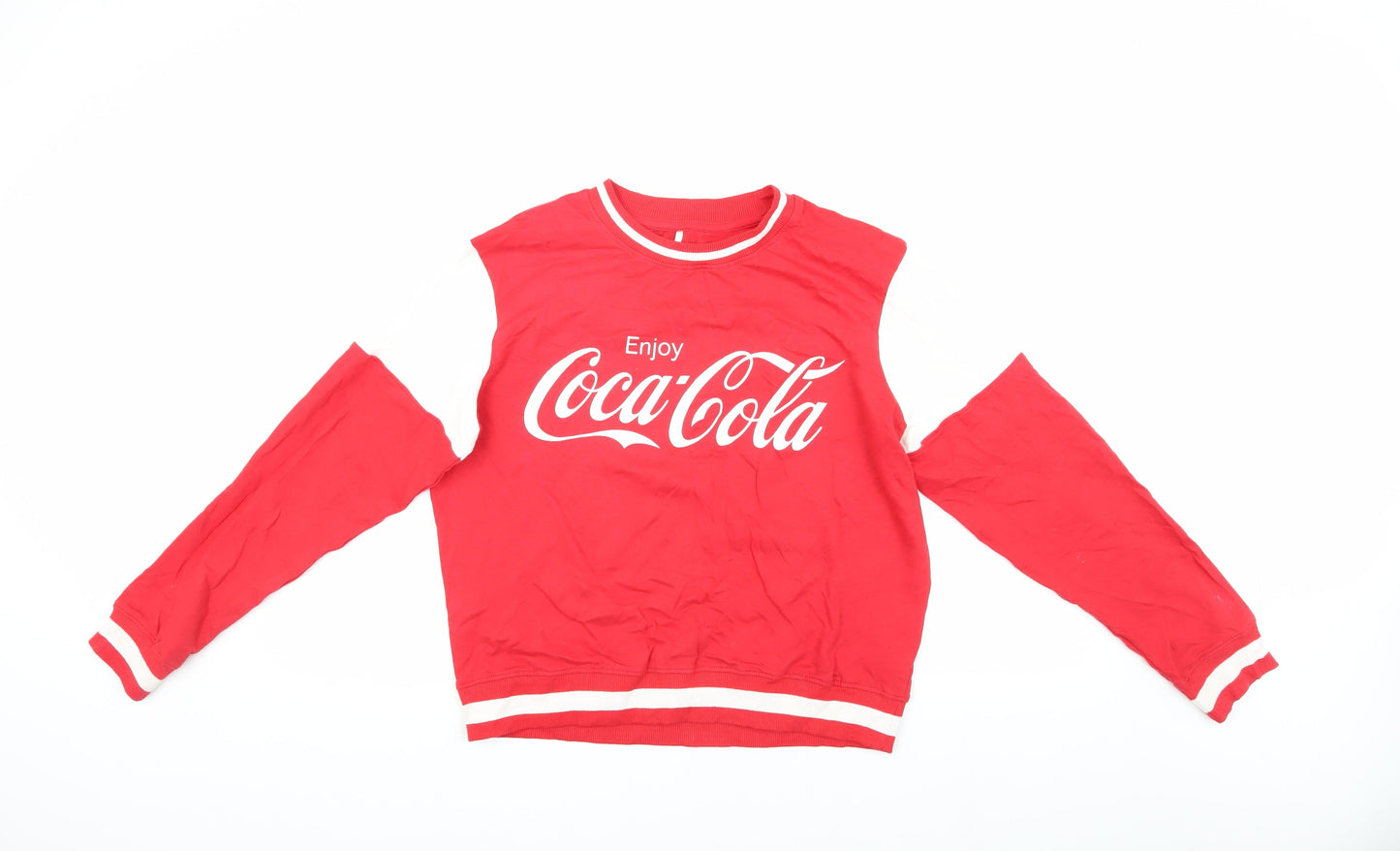 Coca-Cola Women's Red Logo Pullover Sweatshirt 2XS