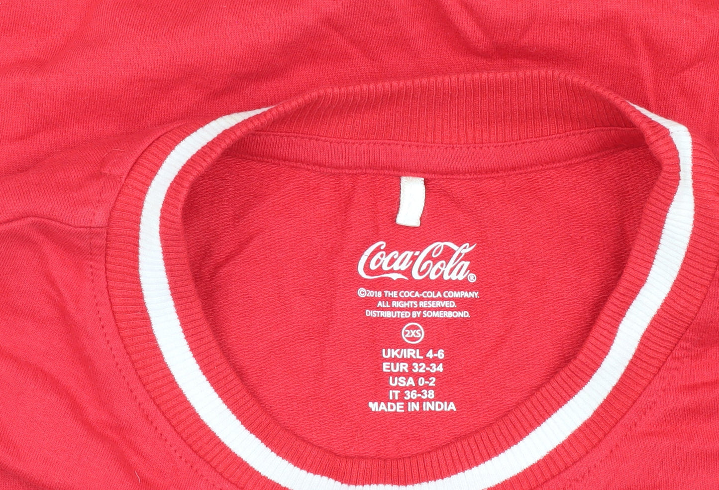 Coca-Cola Women's Red Logo Pullover Sweatshirt 2XS