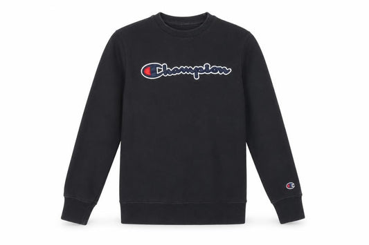 Champion Boys Black Pullover Logo Sweatshirt L