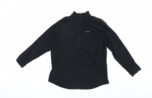 Rohan Unisex Kids Black Sweatshirt L Full Zip Moisture Wicking