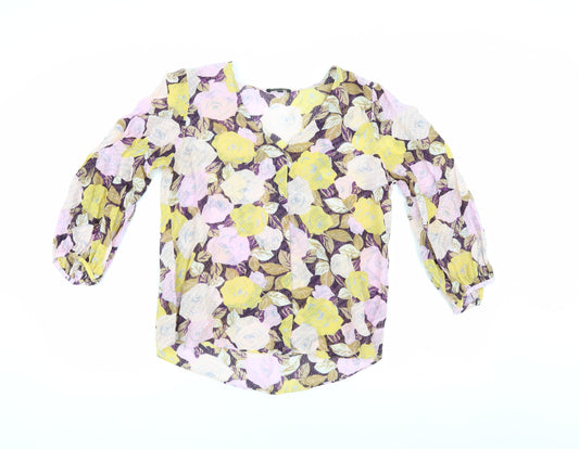 Massimo Dutti Women's Multicoloured Floral Blouse