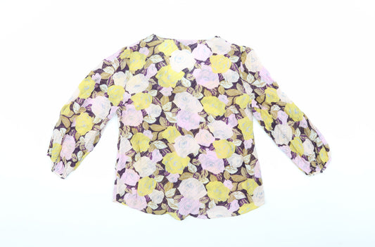 Massimo Dutti Women's Multicoloured Floral Blouse