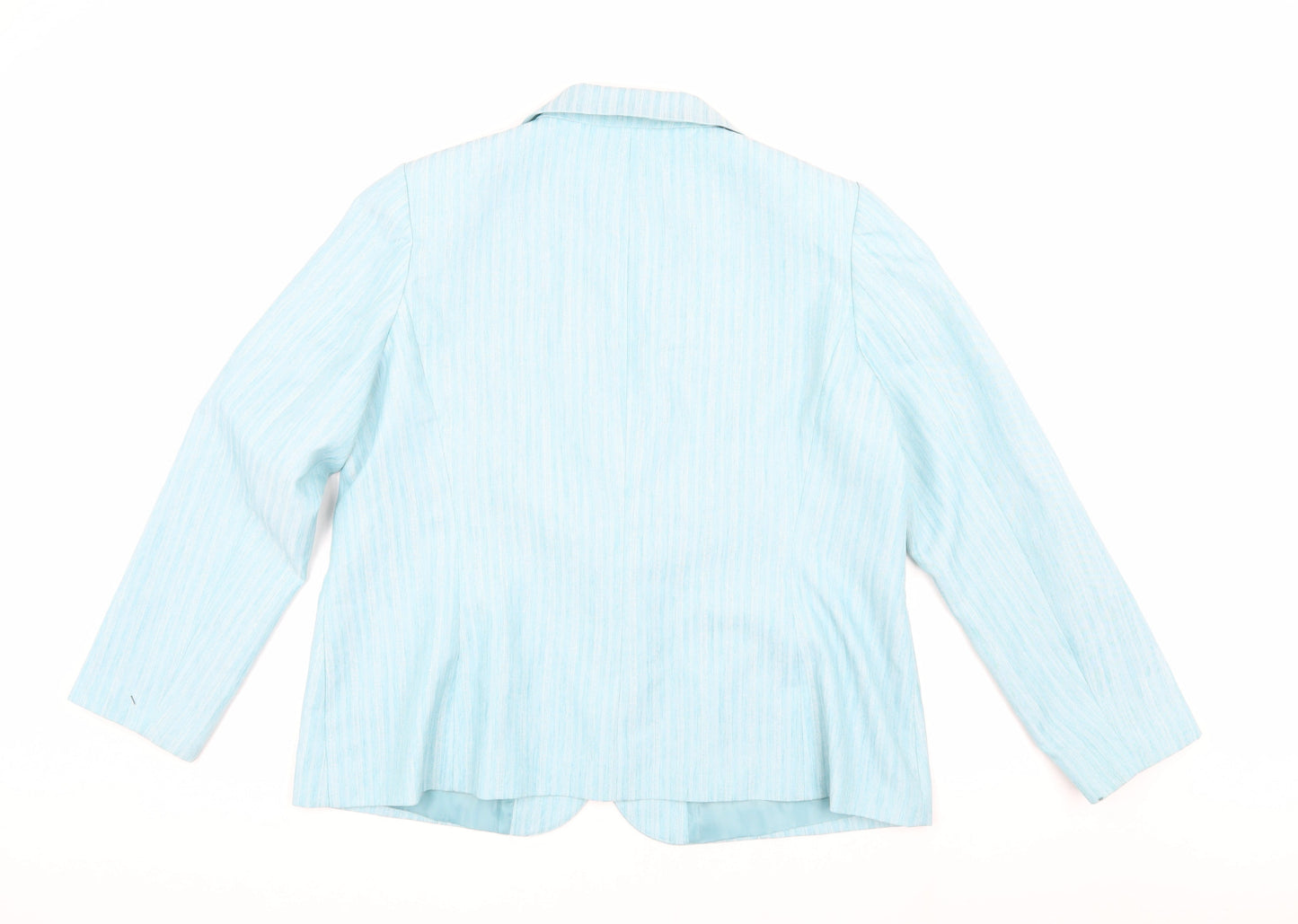 Bm Women's Blue Striped Blazer, Size 20