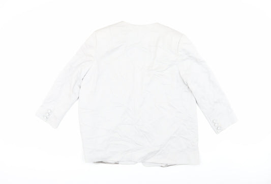 French Connection Women's Ivory Blazer Size 16 Regular Lined