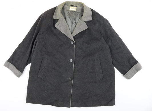 Eastex Women's Grey Wool Overcoat Size 20