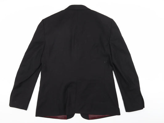 Topman Men's Black Blazer, Size 44R, Formal Jacket