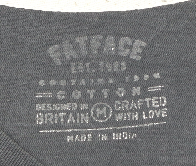 FatFace Men's Black M Crew Neck Cotton T-Shirt