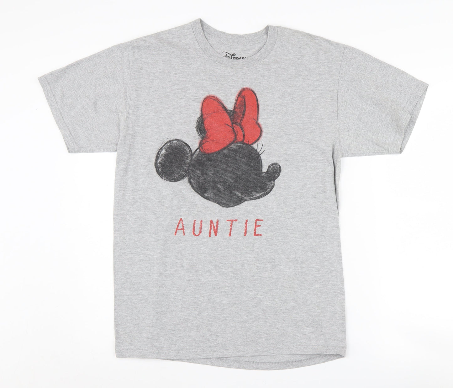 Disney Unisex Grey Minnie Mouse T-Shirt, Size M