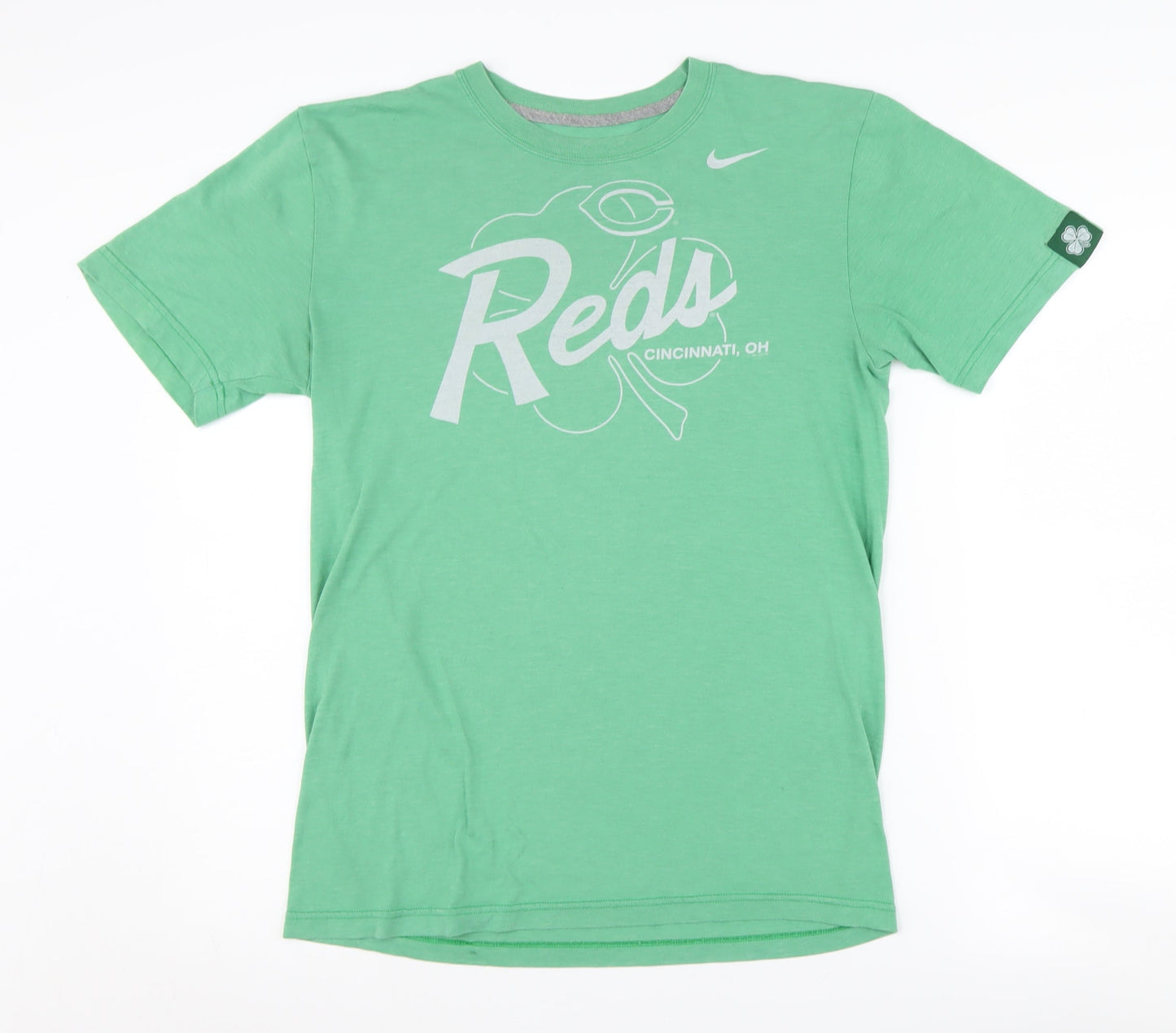 Nike Green Men's T-Shirt, M, Short Sleeve, Sports Style