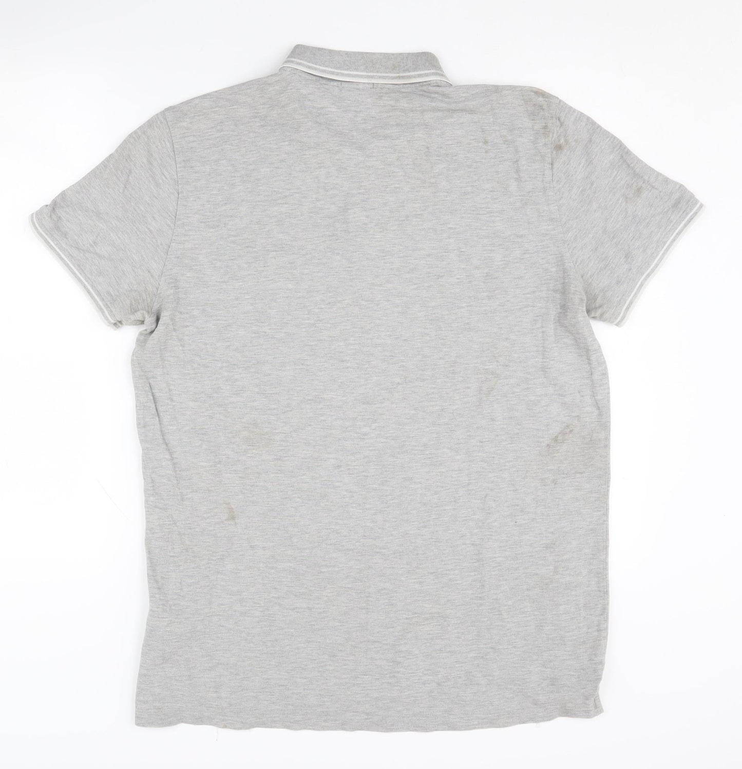 Hugo Boss Men's Grey XL Cotton Polo - Casual Style