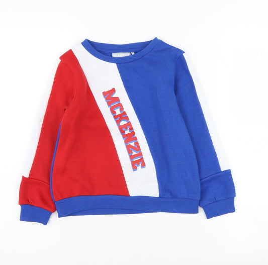 McKenzie Boys Red, Blue, White Pullover Sweatshirt 7-8 Years