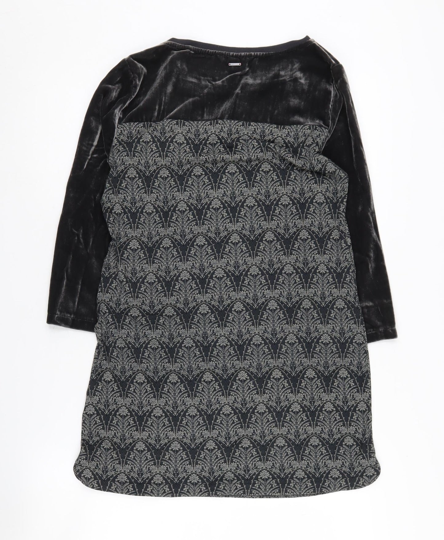 White Stuff Women's Black Velvet Tunic Blouse - Size 8