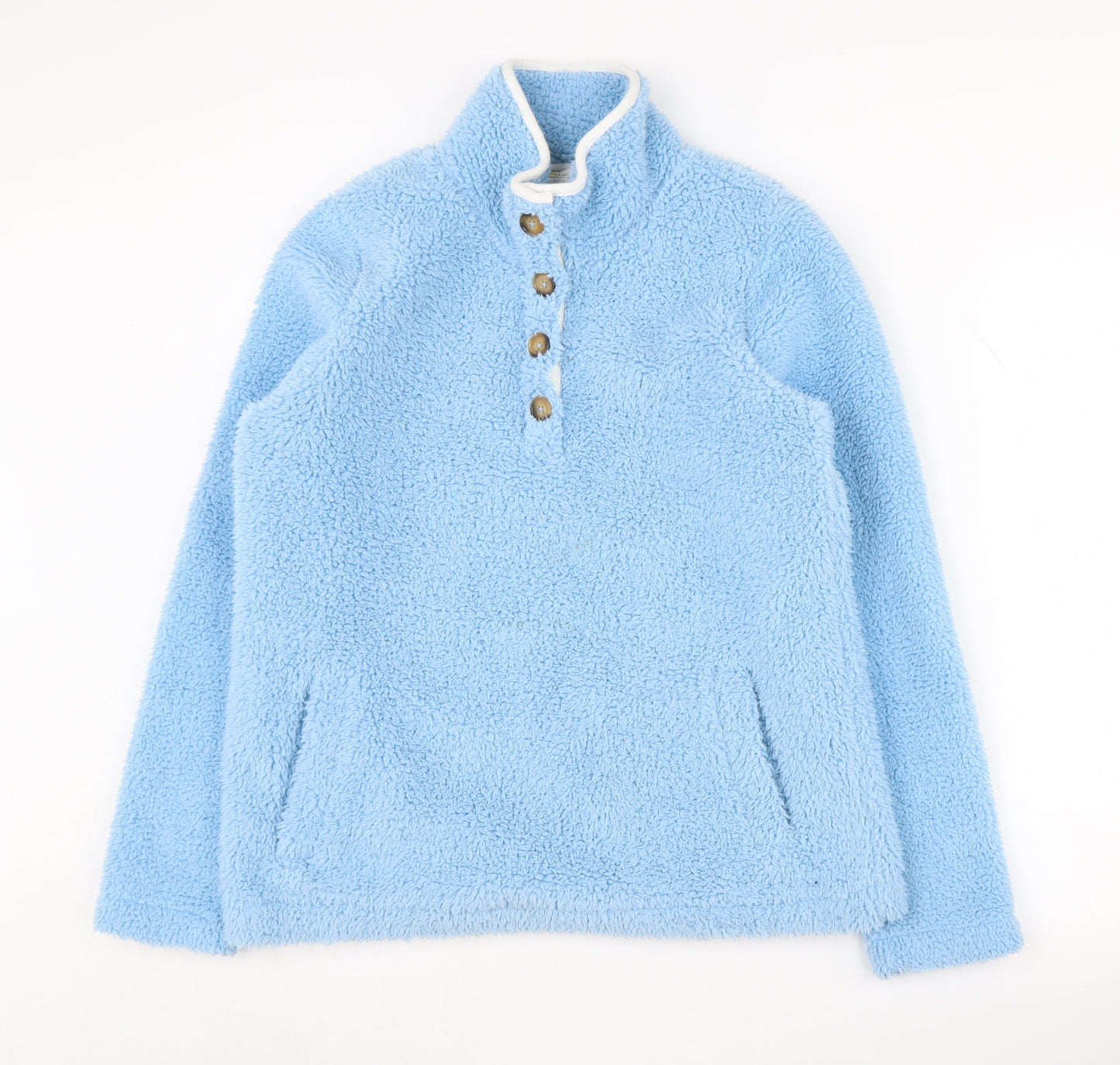 Boden Women Blue Henley Sweatshirt UK 12