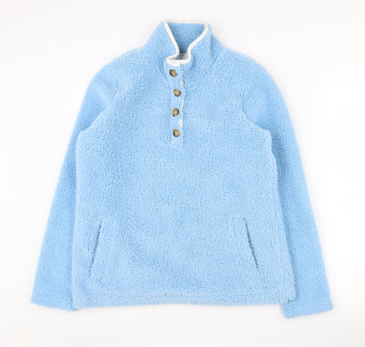 Boden Women Blue Henley Sweatshirt UK 12