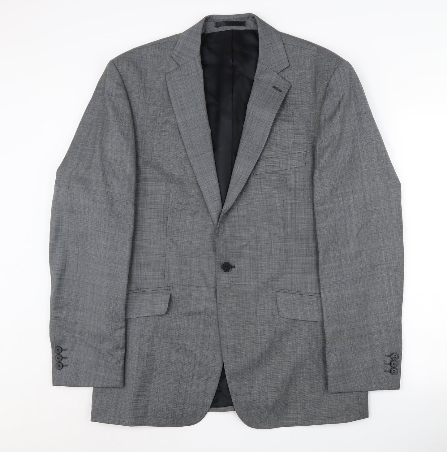 Jeff Banks Men’s Grey Wool Blazer 42 Regular Business