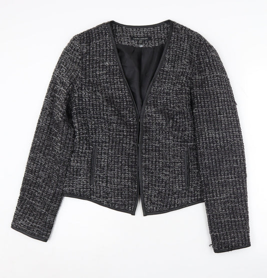 Laura Ashley Women's Grey Bouclé Blazer Size 14