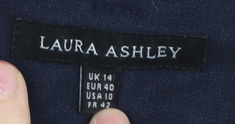 Laura Ashley Women's Navy Trousers Size 14