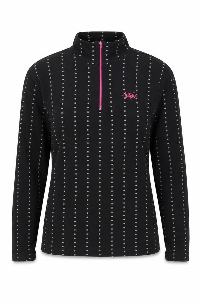 Womens UK M Regular Trespass Black Henley Sweatshirt