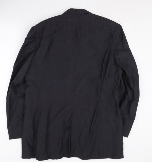 Jeff Banks Men’s Blue Wool Linen Blazer 42 Regular