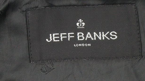 Jeff Banks Men’s Blue Wool Linen Blazer 42 Regular