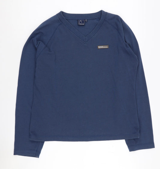 HEAD Women's Blue V-Neck Long Sleeve T-Shirt