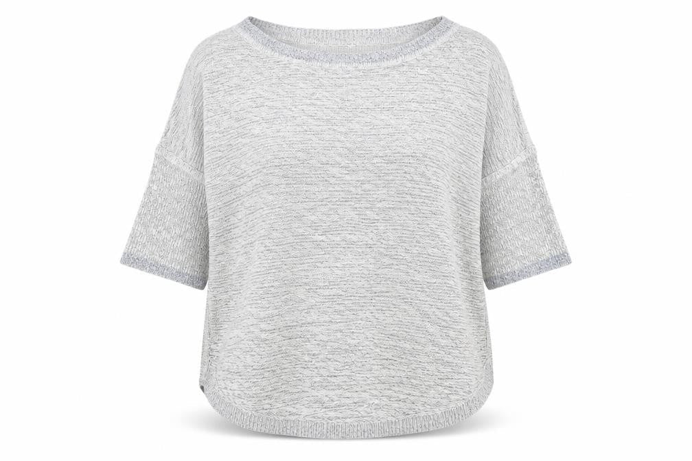Womens UK L Relaxed Banana Republic Grey Pullover Open-Knit