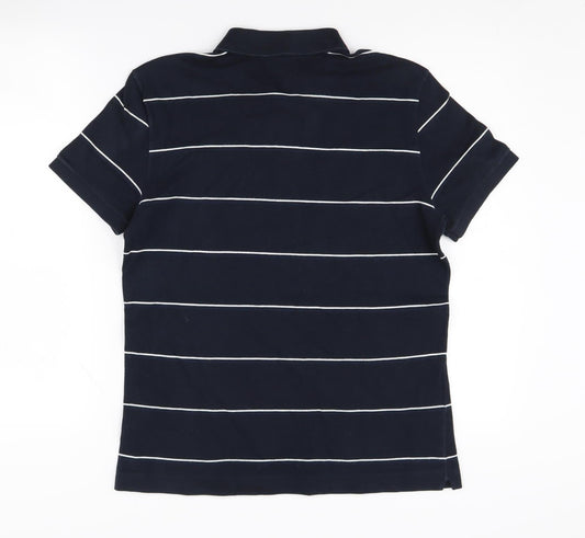 Lacoste Men’s Black Striped Polo M Collared