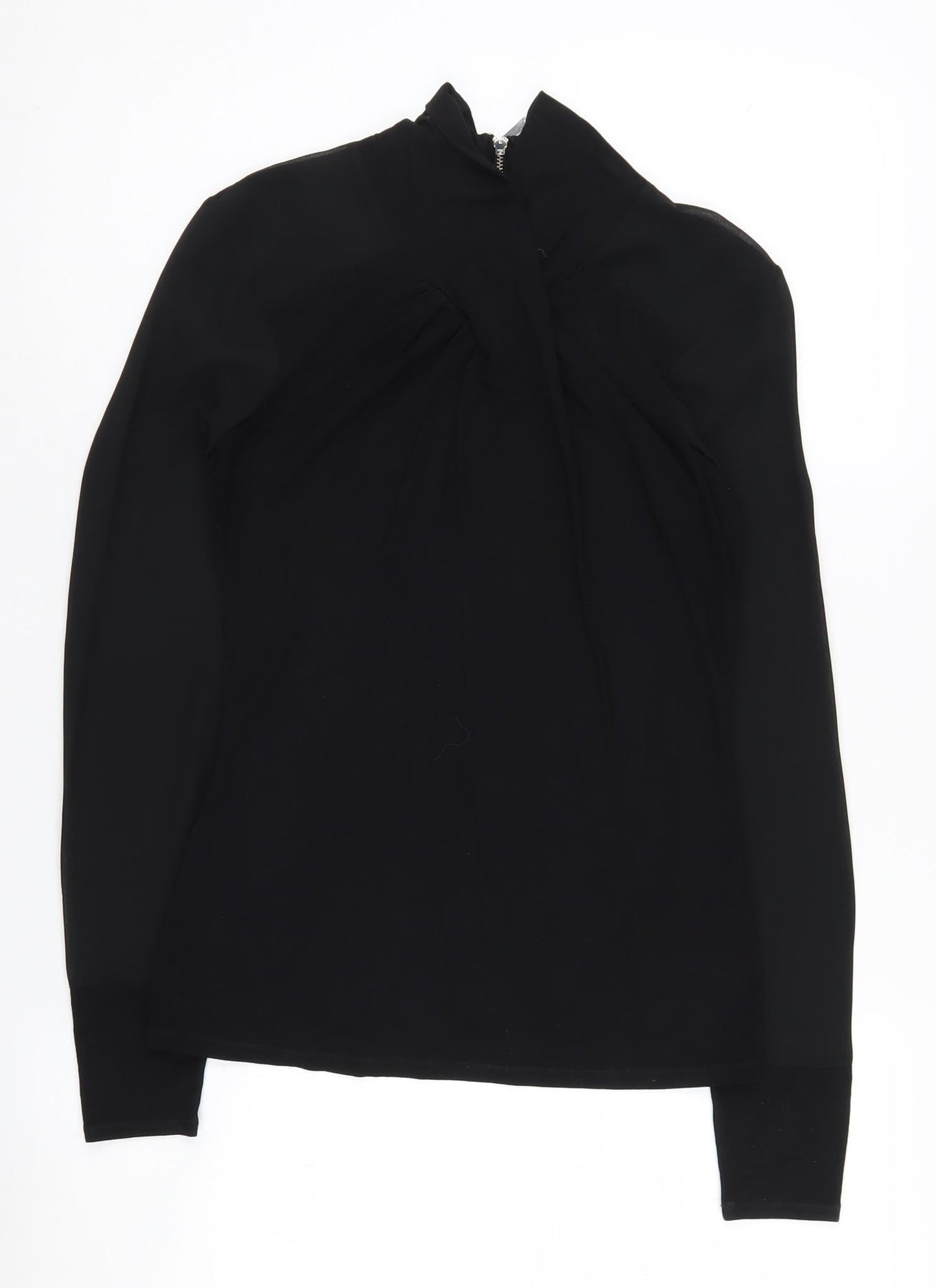 Karen Millen Black Women's Blouse Size 6 with Zip Closure