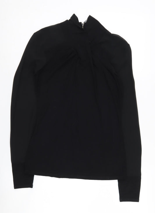 Karen Millen Black Women's Blouse Size 6 with Zip Closure