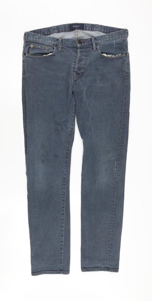 Paul Smith Men's Blue Straight Jeans 32
