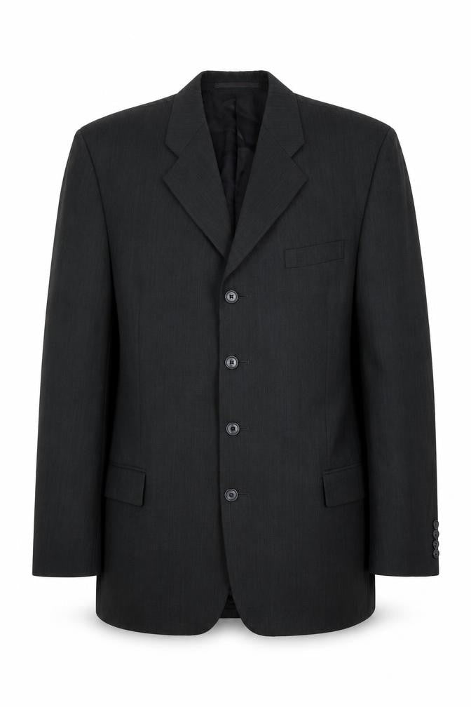 Mens 42 Chest Regular Daniel Hechter Black Three-Button Blazer