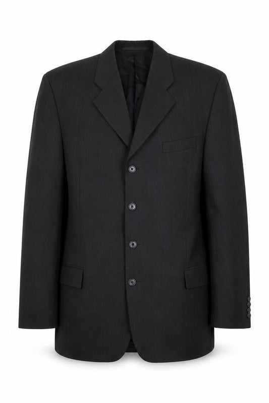 Mens 42 Chest Regular Daniel Hechter Black Three-Button Blazer