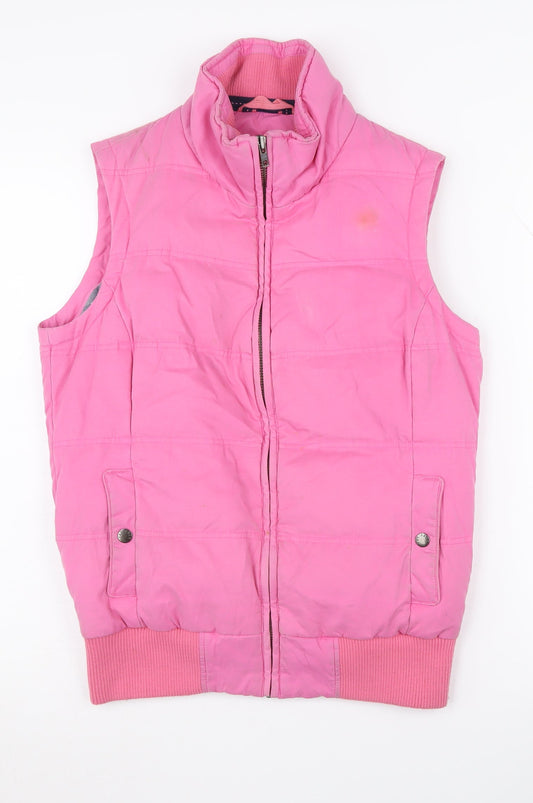 Fat Face Women's Pink Padded Waistcoat Size 12