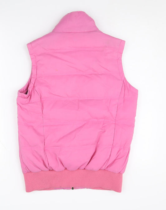 Fat Face Women's Pink Padded Waistcoat Size 12