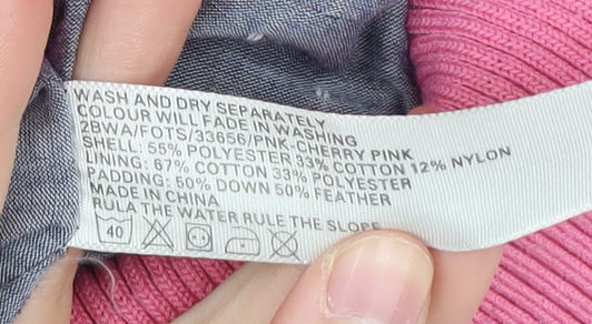 Fat Face Women's Pink Padded Waistcoat Size 12