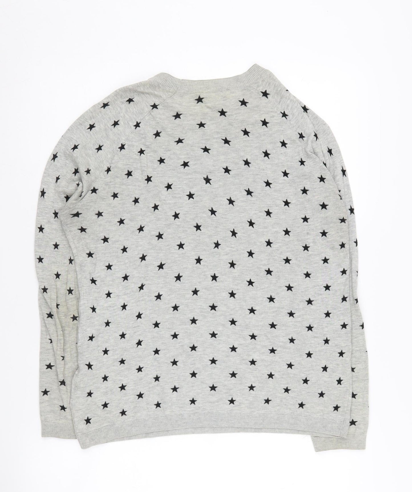 Whistles Women's Grey Star Pattern Pullover Jumper, Size 10