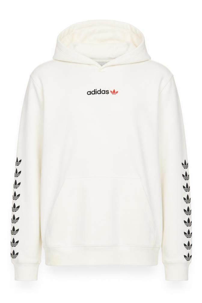 Adidas Boys' Ivory Logo Pullover Hoodie, Size 16, Casual Style