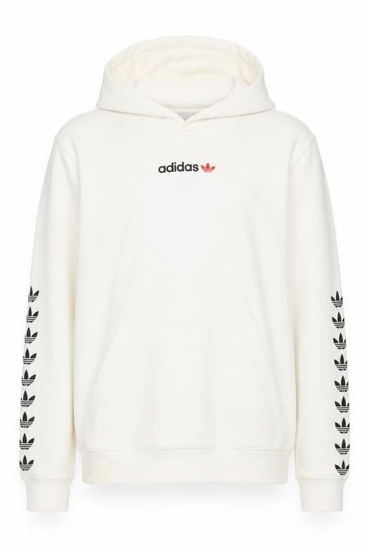 Adidas Boys' Ivory Logo Pullover Hoodie, Size 16, Casual Style