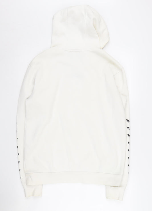 Adidas Boys' Ivory Logo Pullover Hoodie, Size 16, Casual Style