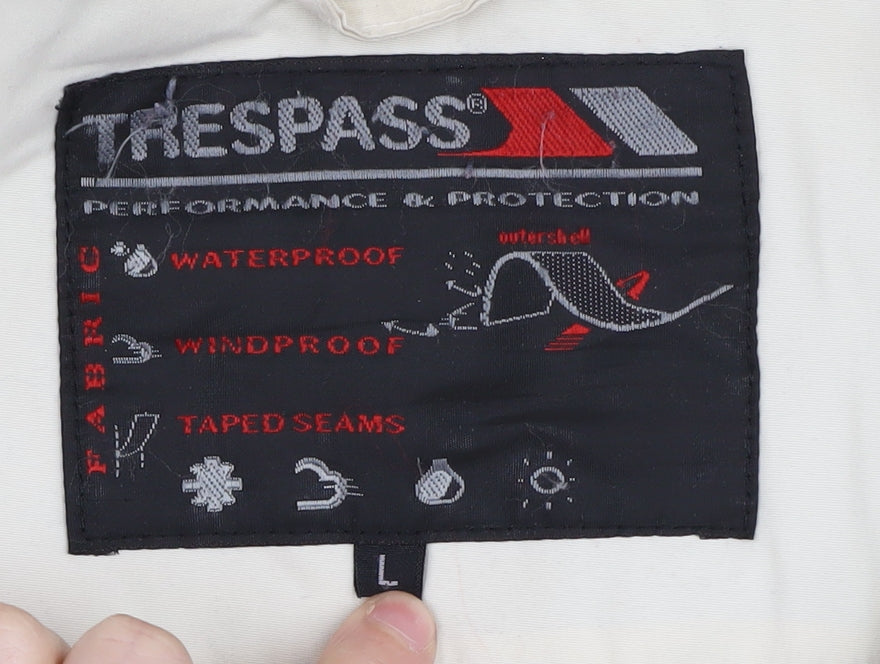 Trespass Men's Beige Rain Jacket L Waterproof