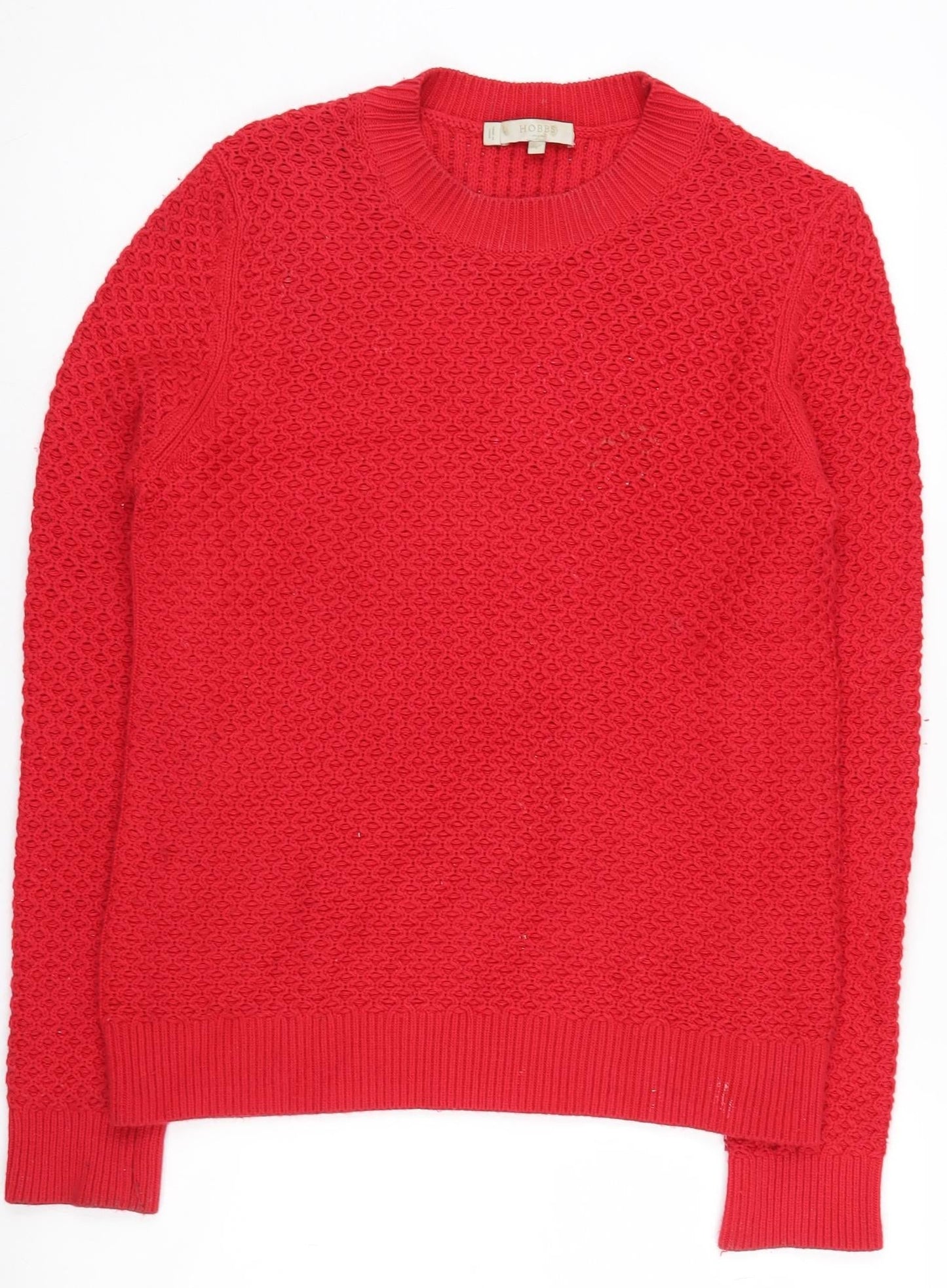 Hobbs Women's Red Crew Neck Pullover Jumper S