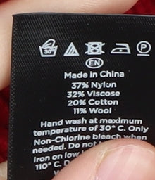 Hobbs Women's Red Crew Neck Pullover Jumper S