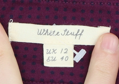 White Stuff Women's Purple A-Line Skirt Size 12