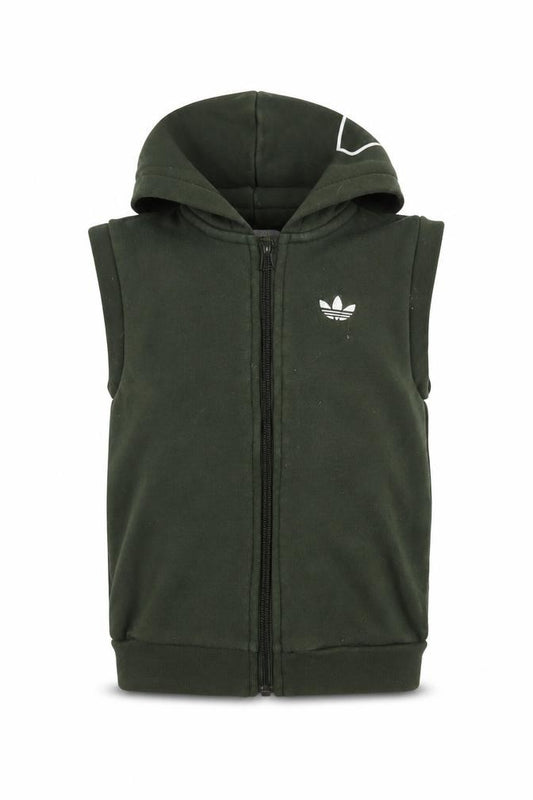 Adidas Boys Green Hooded Zip Jacket 3-4 Years