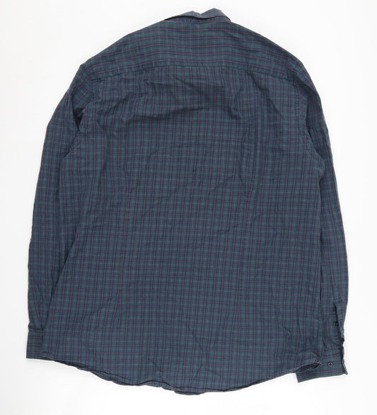 Angelo Litrico Men's Blue Check Shirt XL