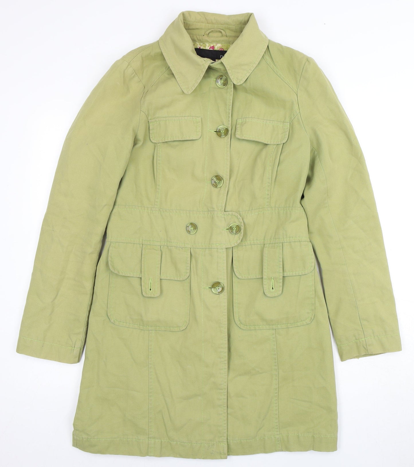 Next Women's Green Cotton Overcoat Size 12